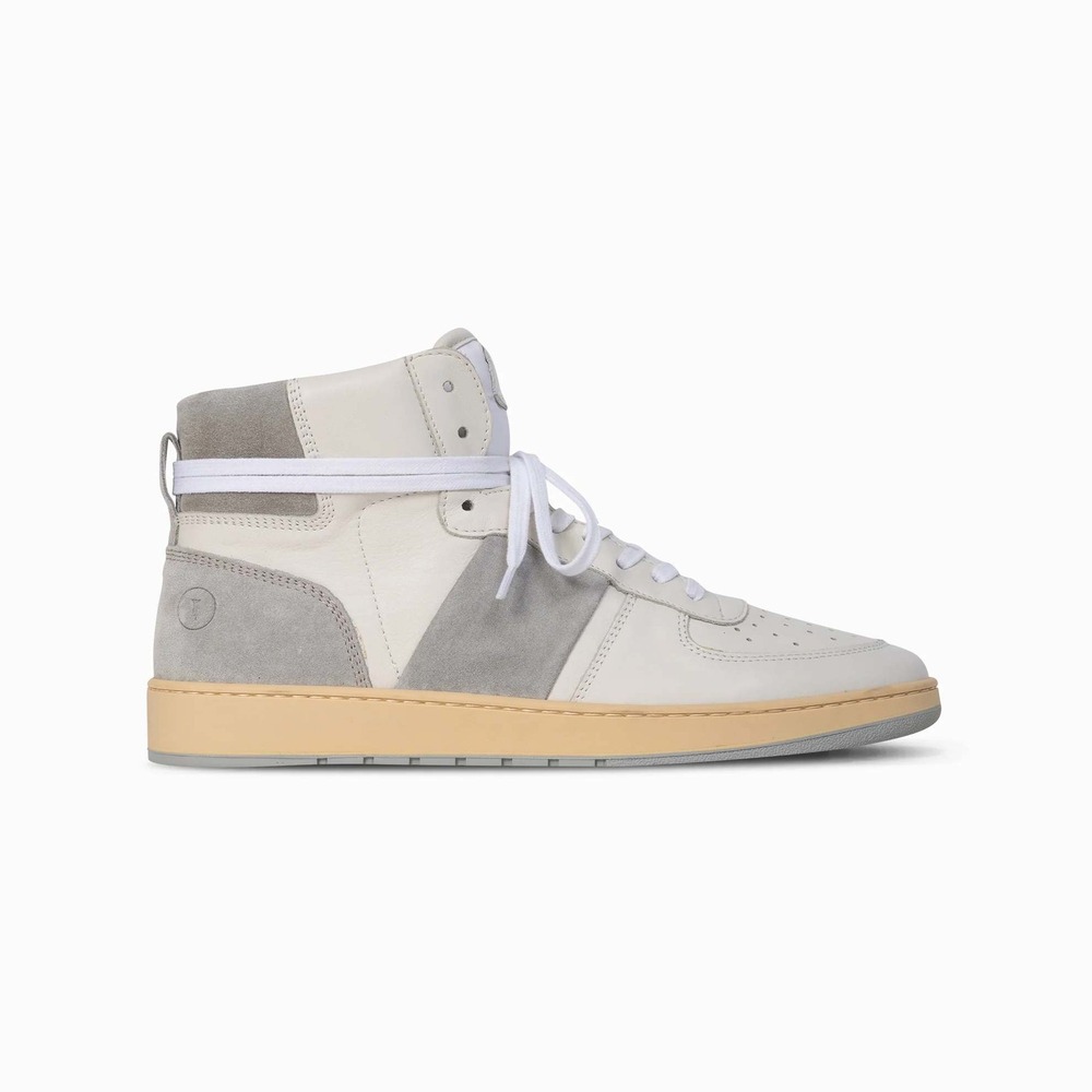 NIB Collegium Destroyer II Devastator High TOP Platinum Suede  Mens Sneakers 40‎